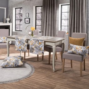 Τραβέρσα Frontera Grey-Gold Teoran 40Χ160 Cotton-Polyester