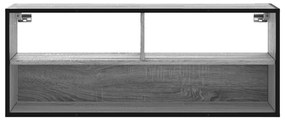 vidaXL Έπιπλο Τηλεόρασης Γκρι Sonoma 100x31x39,5 εκ. Επεξ.Ξύλο/Μέταλλο