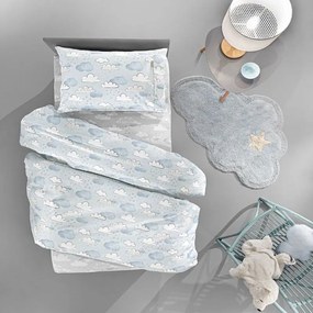 Παπλωματοθήκη Παιδική Cloudy Σετ 2τμχ Light Blue Guy Laroche Single 100% Cotton