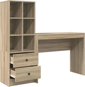 vidaXL Γραφείο με συρτάρι 2 pcs Δρύς Sonoma