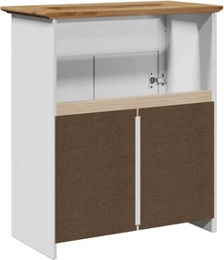 vidaXL Ντουλάπι νιπτήρα μπάνιου BODO Λευκό και καφέ 70x35x80 cm