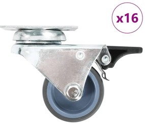 vidaXL Ρόδες Περιστρεφόμενες Διπλές 16 τεμ. 50 χιλ.