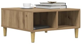 vidaXL Τραπεζάκι Σαλονιού Τεχνίτης Δρυς 60x60x30εκ. Επεξεργασμένο Ξύλο