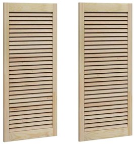 vidaXL Πόρτα Ντουλάπας με πόρτα 2 pcs Φυσικό 140.5 x 2.1 x 49.5 cm