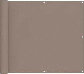 vidaXL Οθόνη Μπαλκονιού Taupe 100 x 500 cm Ύφασμα Όξφορντ