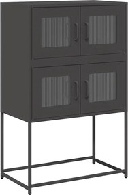 vidaXL Highboard Μαύρο 68x39x107 cm Ατσάλι
