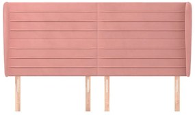 Κεφαλάρι με Πτερύγια Ροζ 183x23x118/128 εκ. Βελούδινο 3118161