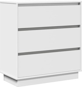 vidaXL Κομοδίνο με συρτάρι Λευκό 71 x 34,5 x 75 εκ. Επεξεργασμένο ξύλο