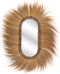 ΚΑΘΡΕΠΤΗΣ ΤΟΙΧΟΥ ΟΒΑΛ ΙΝΕΣ RAYUNG GRASS ΣΕ ΧΡΩΜΑ ΦΥΣΙΚΟ ΜΑΥΡΟ 110x5x160Yεκ.HM7803