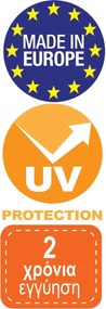 LARA Πολυθρόνα Pro Dining Στοιβαζόμενη, ALU Silver, PP - UV Protection Απόχρωση Μπλε   1τμχ