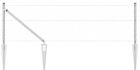 vidaXL Στύλος Περιφράξεων Ασημί 50 x 0,6 m (πλέγμα 50 mm) Ατσάλι