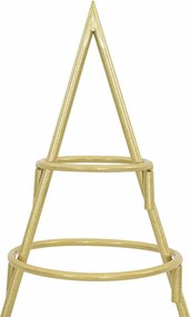 vidaXL Μεταλλικό χριστουγεννιάτικο δέντρο με βάση Χρυσό 60 cm