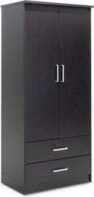 Ντουλάπα ρούχων δίφυλλη OLYMPUS pakoworld χρώμα wenge 81x57x183εκ