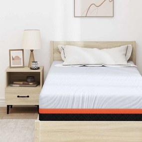 vidaXL Στρώμα Λευκό και Γκρι 90 x 190 cm Ζακάρ ύφασμα