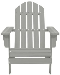 vidaXL Πολυθρόνα Γκρι Ξύλινη