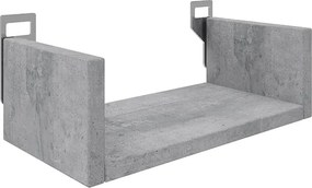 Ραφιέρα τοίχου Derva pakoworld σε cement γκρι απόχρωση 30x15x10cm