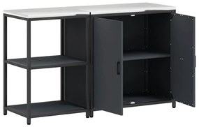 vidaXL Σετ Αποθήκευσης Κουζίνας 2 pcs Ανθρακί Ψυχρής έλασης χάλυβας