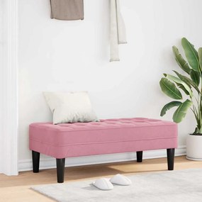 vidaXL Παγκάκι Ροζ 113x57x39 εκ. Βελούδο