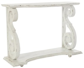 Artekko Magnus Ξύλινη Σκαλιστή Κονσόλα σε Λευκό Χρώμα (120x40x87)cm Artekko 667-4024-A