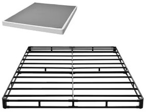 VEVOR Box Spring Queen Size Bed Frame with Fabric Cloth 79.1 L x 59.4 W x 4 H in