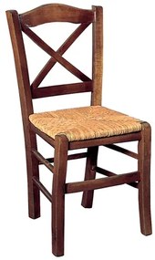 Καρέκλα METRO Ψάθα Εμποτ.Καρυδί 43x47x88cm