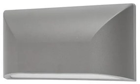Απλίκα Φωτιστικό Τοίχου LED 6W 4000Κ IP65 Slim Pro Eurolamp-145-52076-Γκρι 145-52076