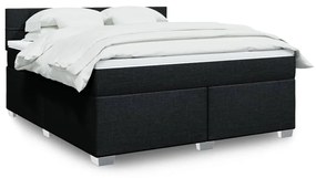 ΚΡΕΒΑΤΙ BOXSPRING ΜΕ ΣΤΡΩΜΑ ΜΑΥΡΟ 180X200 ΕΚ. ΥΦΑΣΜΑΤΙΝΟ 3285969