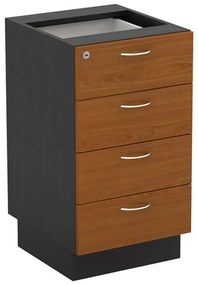 WOODWELL ΕΟ999Ε,11EXECUTIVE Συρταριέρα Επέκτασης Dark Grey - Cherry 40x45x73cm ΕΟ999Ε,11