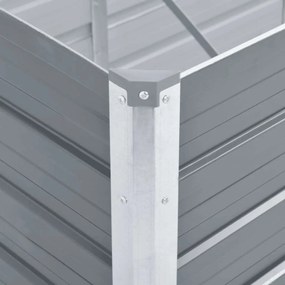 vidaXL Ζαρντινιέρα Υπερυψωμένη Γκρι 160x40x45 εκ. Γαλβανισμ. Χάλυβας