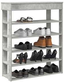 Ράφι παπουτσιών σκυρόδεμα δρυς 80x30x98 cm Κατασκευασμένο ξύλο