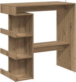 vidaXL Τραπέζι μπαρ με ράφι αποθήκευσης Δρυς τεχνίτης 100x48x101,5 cm