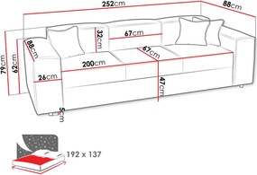Καναπές Santos τριθέσιος-Menta