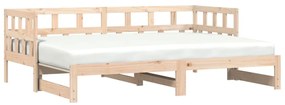 vidaXL Καναπές Κρεβάτι Συρόμενος 80 x 200 εκ. Μασίφ Ξύλο Πεύκου