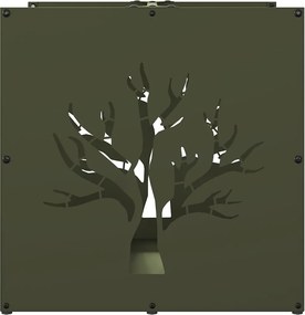 vidaXL Ράφι Καυσόξυλων 40x40x40 εκ. Χάλυβας ψυχρής έλασης