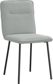 vidaXL Καρέκλες Τραπεζαρίας 6 τεμ. Αν. Γκρι Βελούδινες