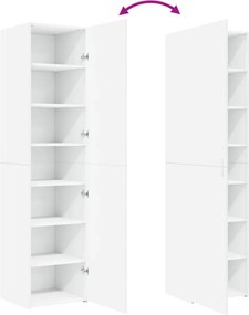 vidaXL Ντουλάπι Λευκό 45x42,5x185 εκ. από Επεξεργασμένο Ξύλο