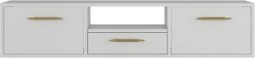 Stewehome Μοντέρνο επιτοίχιο έπιπλο τηλεόρασης 140x30x30 cm