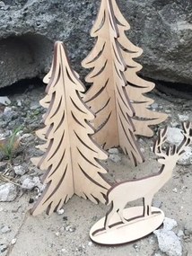 Σετ των 3 Intra απο ξύλο plywood 3mm-4mm πάχος – ξύλο Ξύλινων διακοσμήσεων ταράνδων και χριστουγεννιάτικων δέντρων 40x40 cm INTRAVECTRY-MY547934