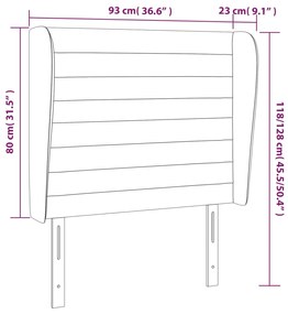 ΚΕΦΑΛΑΡΙ ΜΕ ΠΤΕΡΥΓΙΑ ΣΚΟΥΡΟ ΓΚΡΙ 93 X 23 X 118/128ΕΚ.ΥΦΑΣΜΑΤΙΝΟ 3118079