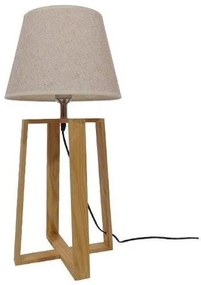 Επιτραπέζιο Φωτιστικό Ξύλινο με Μπεζ GloboStar SQUID 01265 01265 Μπεζ