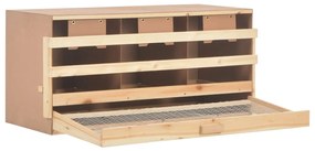 vidaXL Φωλιά για Κότες με 3 Θέσεις 96x40x45 εκ. από Μασίφ Ξύλο Πεύκου