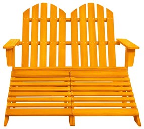Καρέκλα Κήπου Adirondack Διθέσια Πορτοκ. Ξύλο Ελάτης &amp; Υποπόδιο - Πορτοκαλί