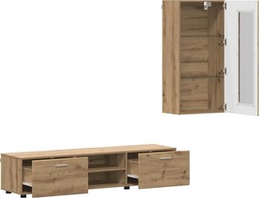 vidaXL Σετ επίπλου τηλεόρασης FLORIN 3 pcs Artisan Oak