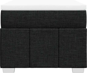 vidaXL Κρεβάτι Boxspring με Στρώμα Μαύρο 100 x 200 εκ. Υφασμάτινο