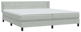 BOX SPRING ΚΡΕΒΑΤΙ ΜΕ ΣΤΡΩΜΑ ΑΝΟΙΧΤΟ ΓΚΡΙ 200X220 ΕΚ. ΒΕΛΟΥΔΙΝΟ 3318171