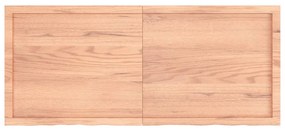 vidaXL Ράφι Τοίχου Ανοιχτό Καφέ 140x60x(2-4)εκ. Επεξ. Μασίφ Ξύλο Δρυός
