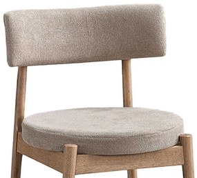 Καρέκλα Raudi pakoworld rubberwood σε φυσική-μπεζ απόχρωση 45.5x45.5x81εκ