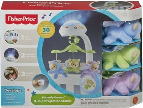 Προβολέας και Κινητό Fisher Price Λευκό Πολύχρωμο Πλαστική ύλη