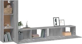 vidaXL Σετ Επίπλων Τηλεόρασης 3 Τεμ. Γκρι Sonoma Επεξεργασμένο Ξύλο
