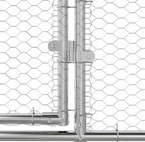 vidaXL Κλουβί για κότες 4 pcs Ασημί 800 x 200 x 200 εκ.